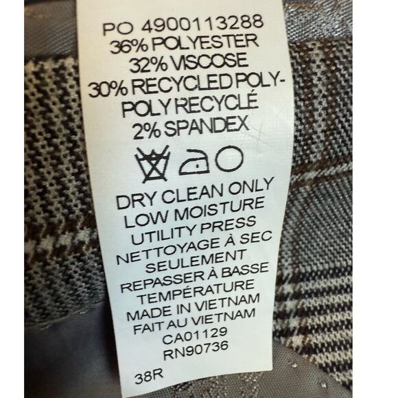 Lauren Ralph Lauren Men’s 38R Grey Plaid Blazer Wool Jacket Gold Accent - Picture 10 of 14